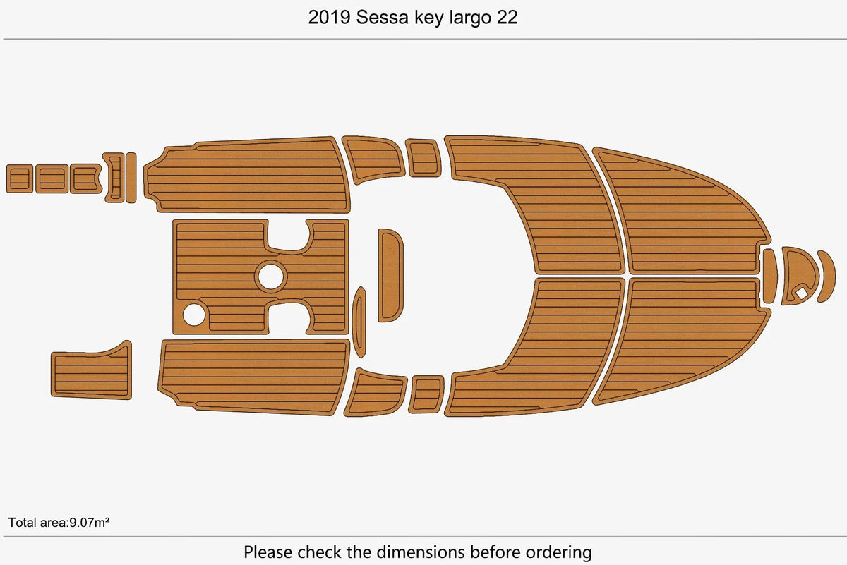 EVA Foam Teak Deck Flooring Mat for Sessa Key Largo 22 (2019)