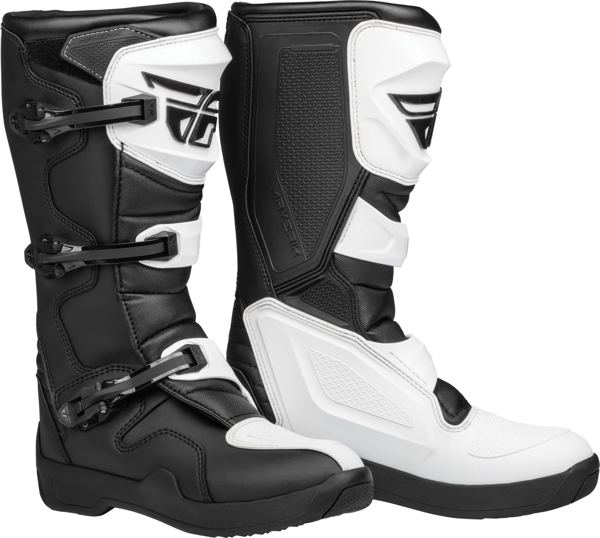 Fly Racing Maverik LT Offroad Motorcycle Boots White/Black US 12