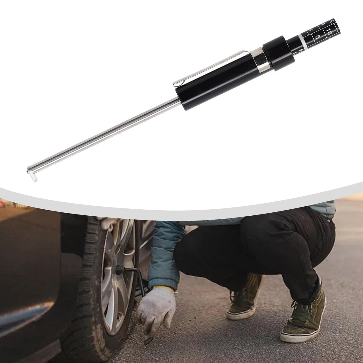 1pcs Brake Pad Gauge Measurment Tool Brake Pad Gauge
