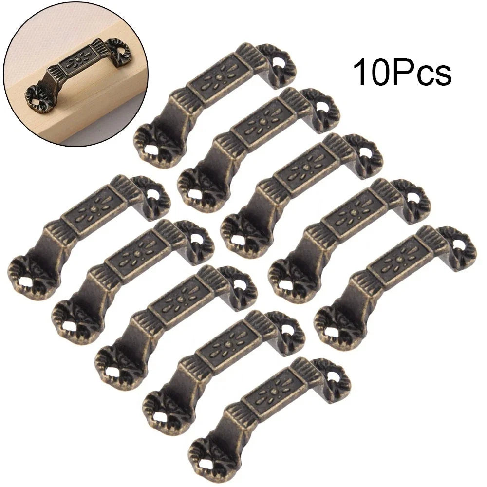 10Pcs Vintage Door Pull Handle Knob for Cabinet Drawer Furniture