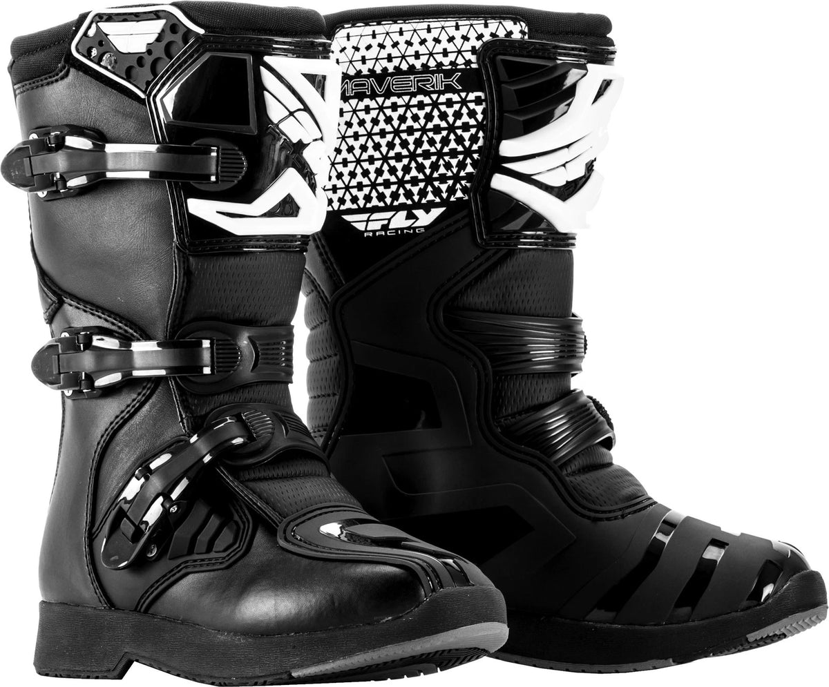 Fly Racing Youth Maverik Offroad Boots Black US 05 - Motocross & ATV Gear