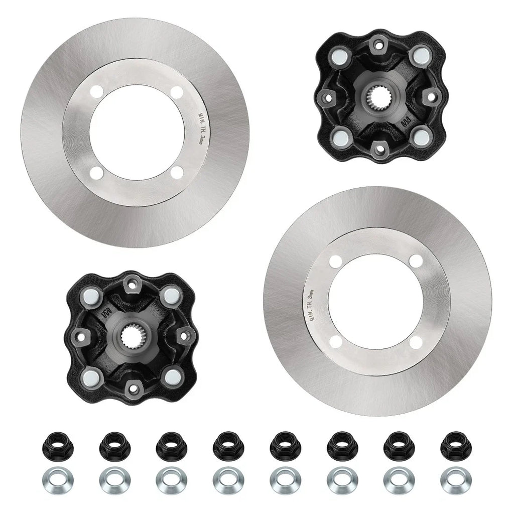 2X Front Wheel Hubs & Disc Rotors for Suzuki Eiger 400 (2002–2007)