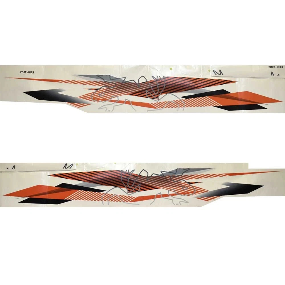 Gekko Boat Graphic Decal 8628-1102-09 - 7.1 Revo 6.7 Orange (set of 4)