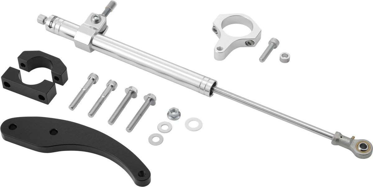 HARDDRIVE Steering Damper 14-16 Flt Silver for Harley Davidson Road Glide