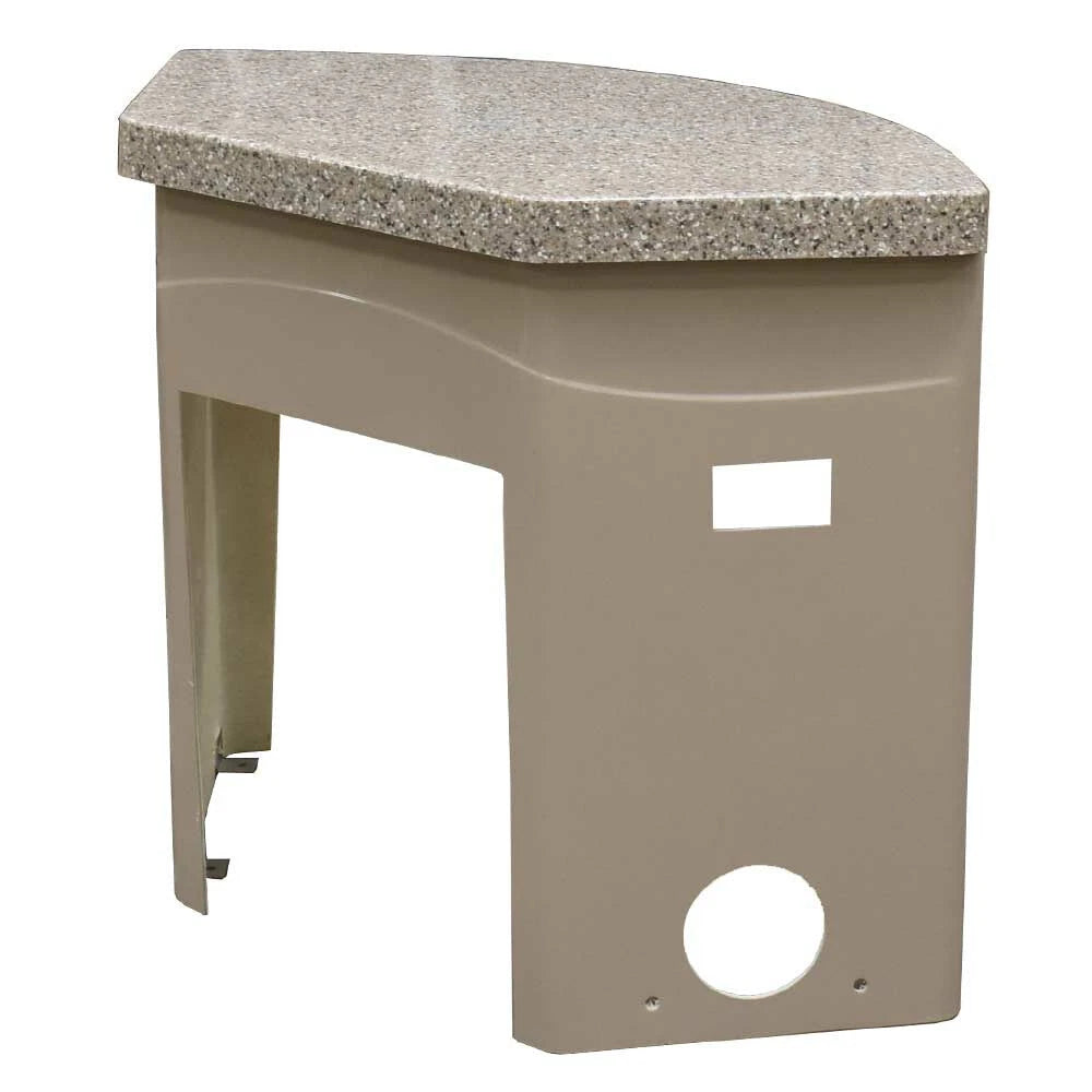Misty Harbor Boat Corner Galley Console - Pontoon 30 5/8 X 38 5/8 Inch Taupe