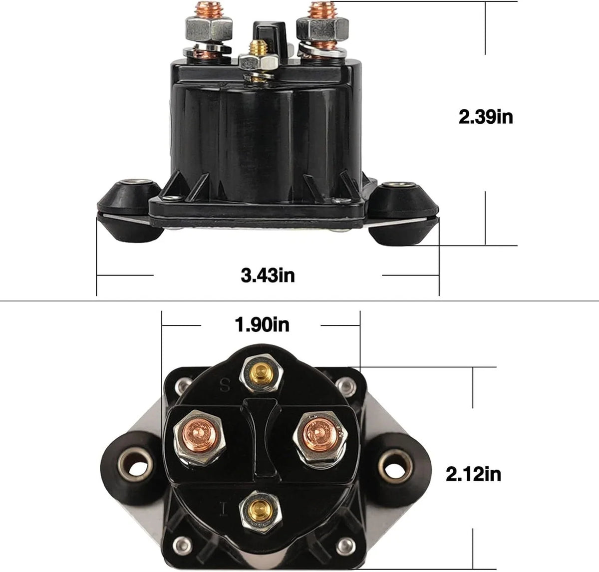 Starter Solenoid Relay for Mercury & Force Outboard (1965–250 HP, 817109A1)