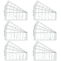 Set of 4 White Decals for Boat Registration A-Z & 0-9