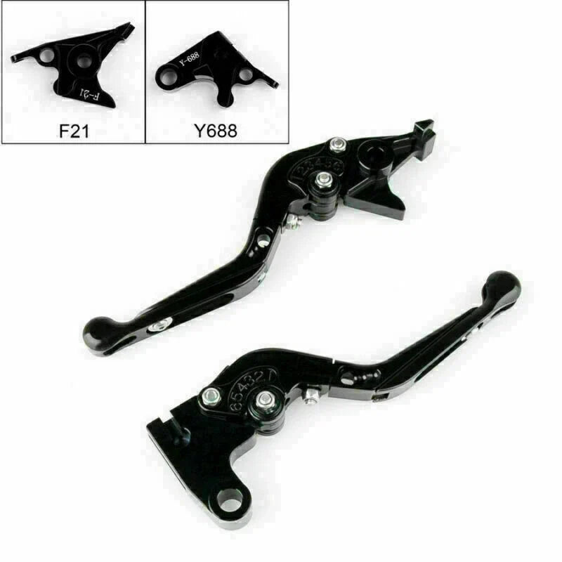 Adjustable Folding Brake Clutch Levers for Yamaha YZF R1 (1999–2001) Black