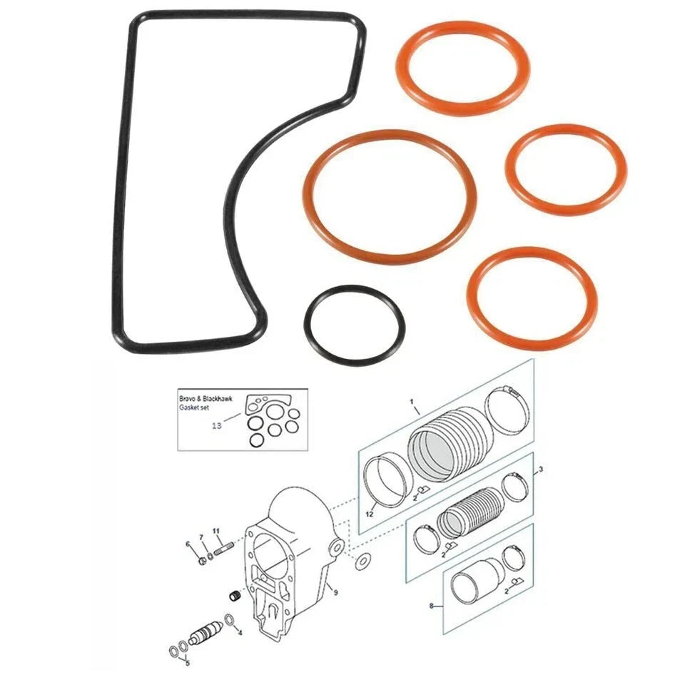 Bell Housing Install Gasket Kit for MerCruiser Bravo 1 2 3 (16755Q1)