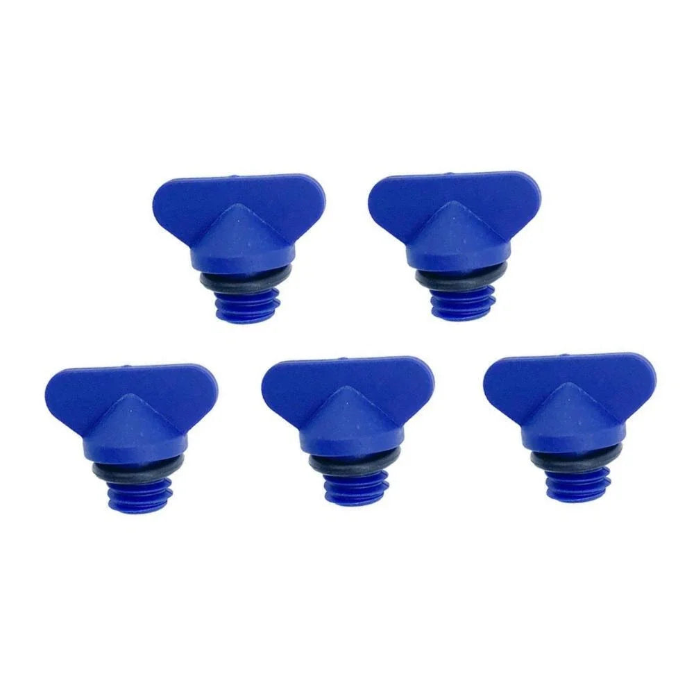 5 Pack Exhaust Manifold Block Drain Blue Plug for MerCruiser 4.3 5.0 350 6.2 496