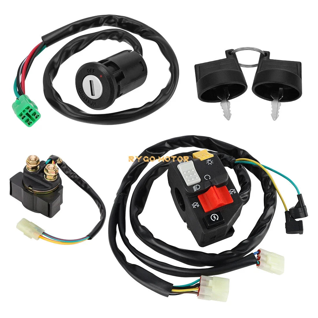 Handlebar Key Starter Relay Switch Kit for Honda TRX450ER (2006–2014)