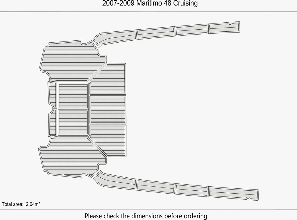 EVA Pads for Maritimo 48 Cruising (2007) - Swim Platform Cockpit Mat