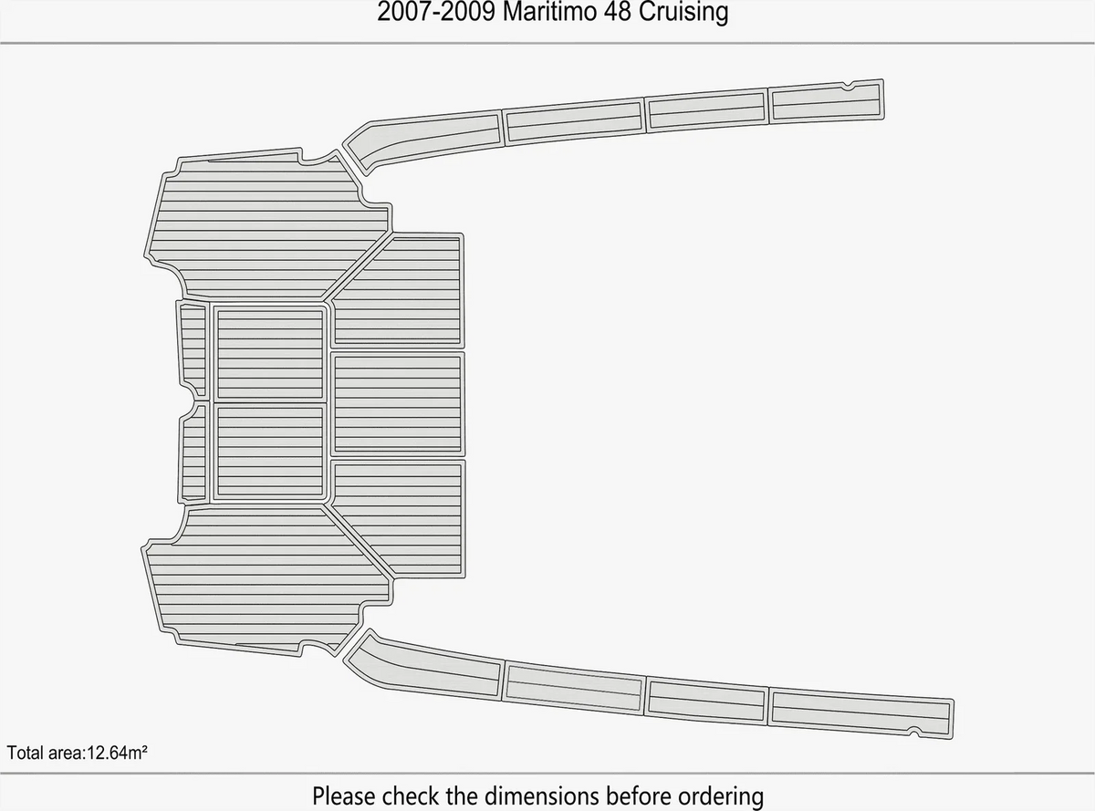 EVA Pads for Maritimo 48 Cruising (2007) - Swim Platform Cockpit Mat