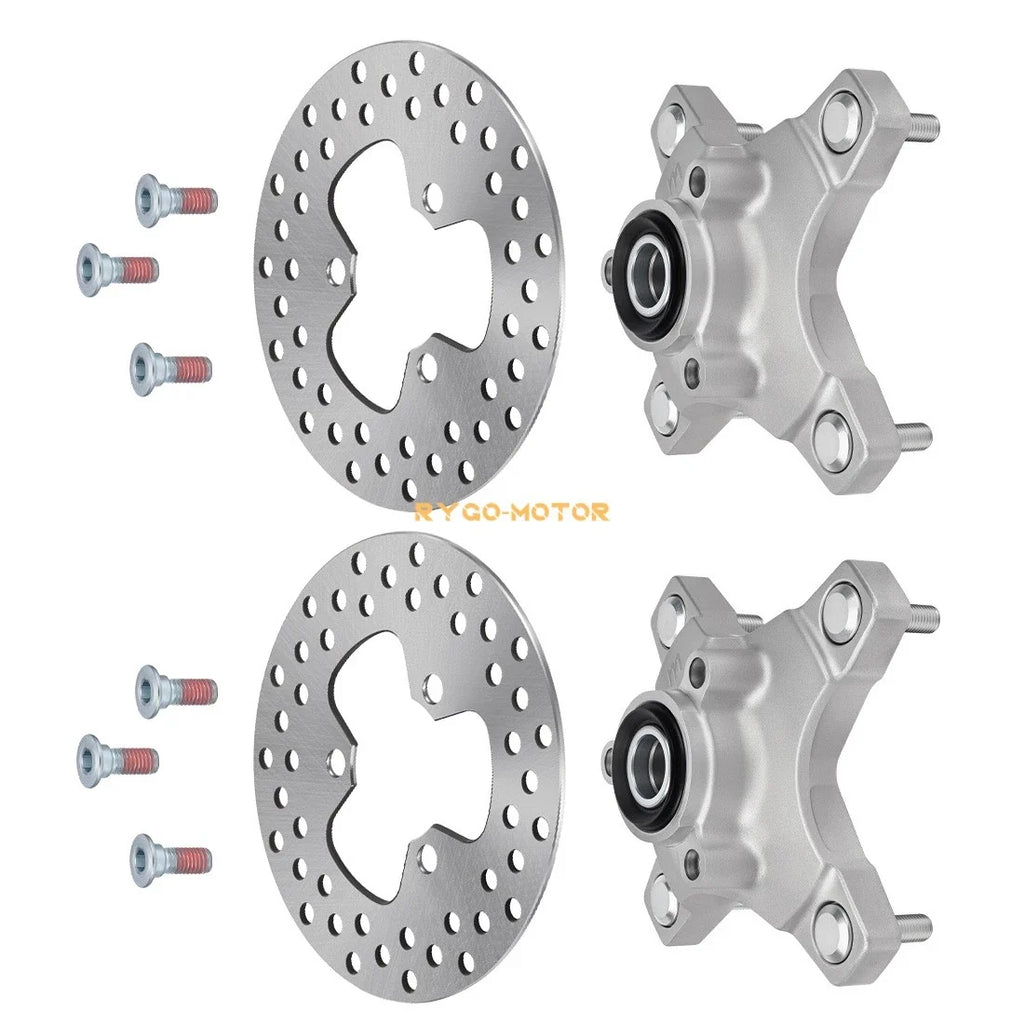2X Front Wheel Hubs w/ Brake Disc Rotors for Honda TRX250X TRX400X (2009–2014)