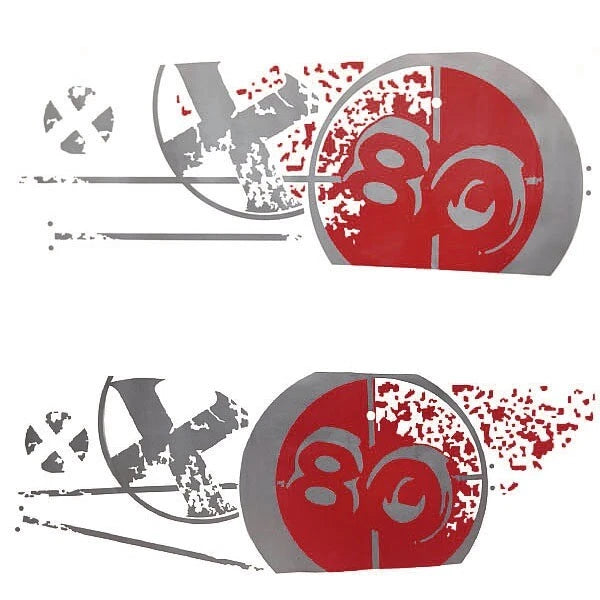 MasterCraft Boat Decals 750296 - 2008-10 X-80 Red Bulls Eye (set of 2)