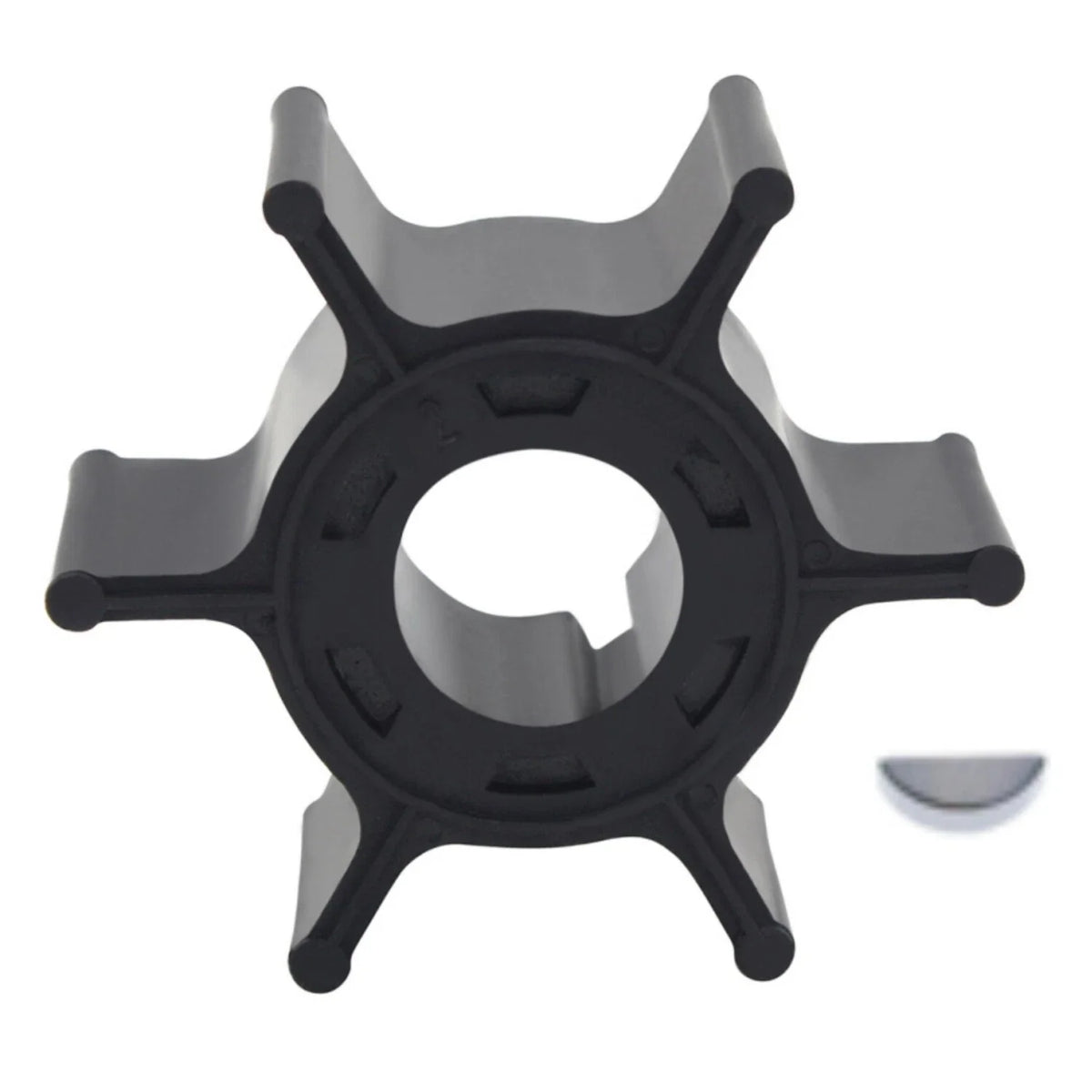 Water Pump Impeller with Key for Yamaha 2-Stroke 6-8 HP Outboard (6G1-44352-00)
