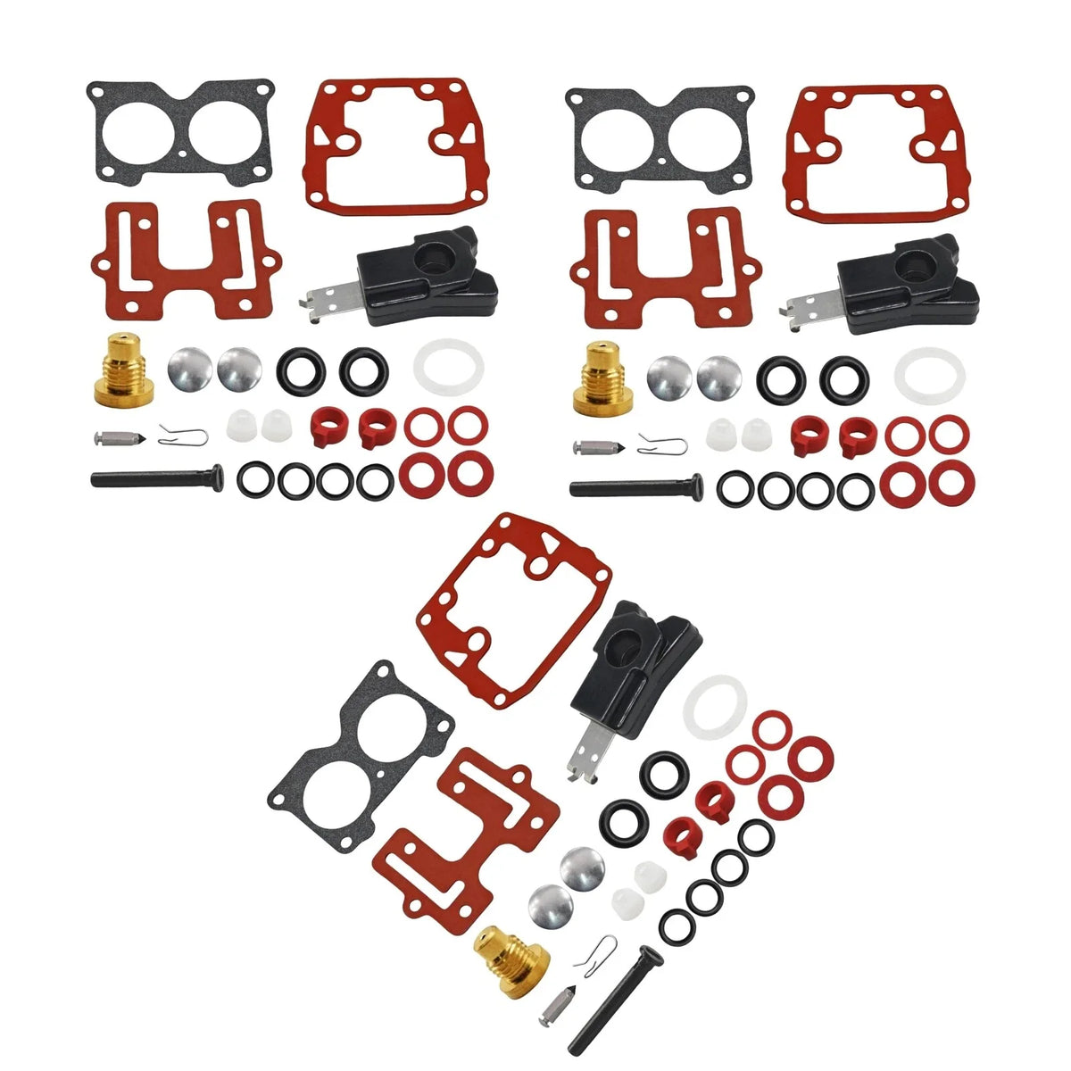 3 Carburetor Rebuild Kit for Johnson Evinrude V4 85 HP (1969–1979, 1991–1993)