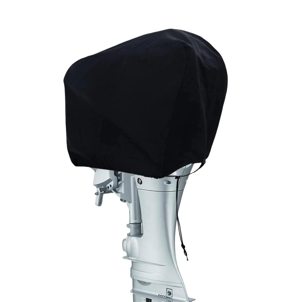Outboard Motor Cover for 100-150 HP (Waterproof, Fade-Resistant, Black)
