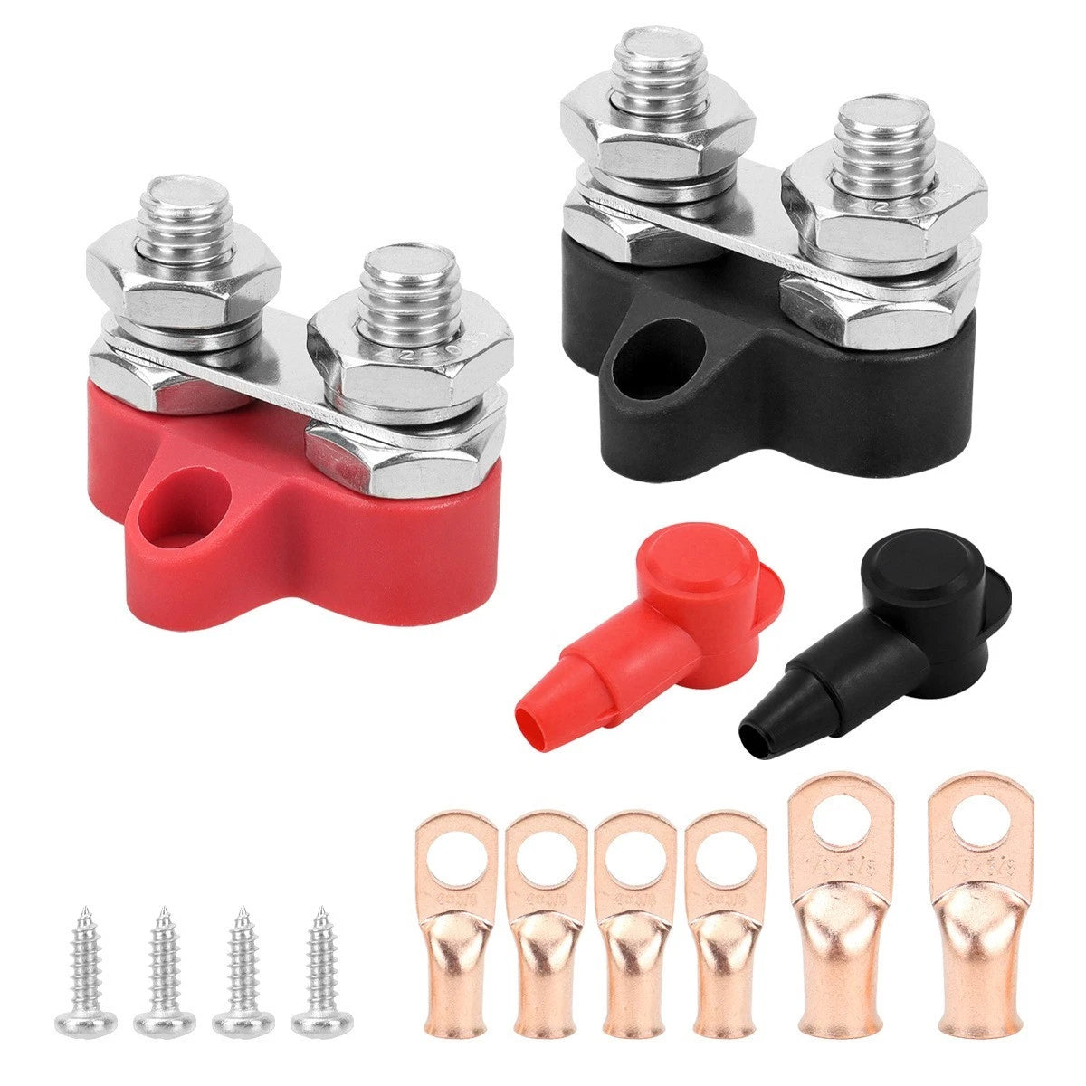 Red Black Dual Post for Battery Terminal for m10 Stud for RV Boat Car