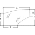 Door Glass (RH) 81871241 Fits Ford Holland 5640, 6640, 7740, 8240, 8340