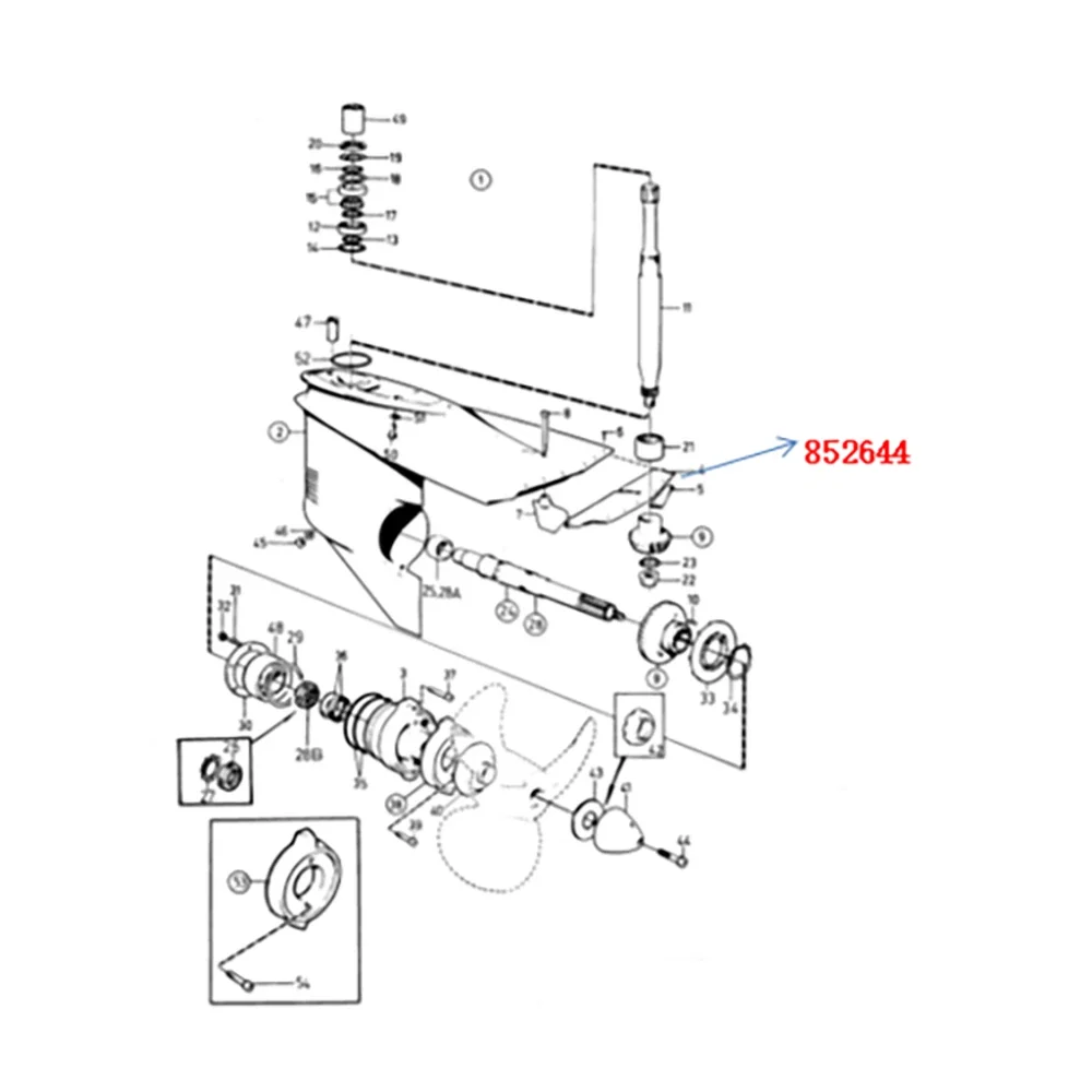 Non Return Valve Exhaust Flap for Volvo Penta Sterndrive 290 (1986–1999)