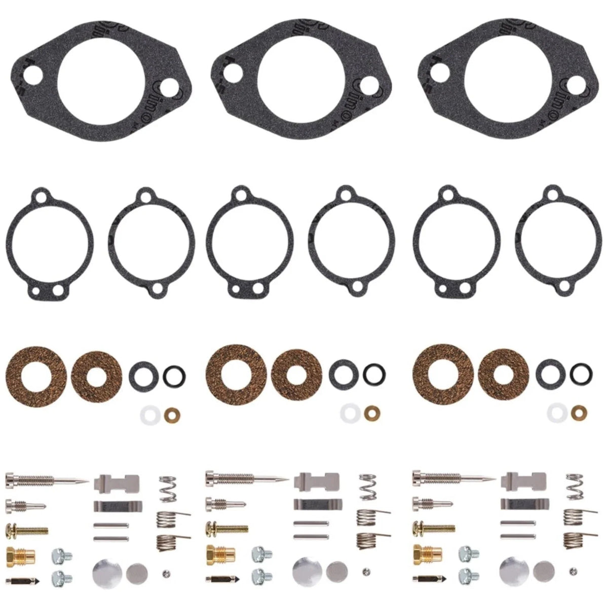 3Pcs Carburetor Rebuild Kit for Mercury 65-150 Inlines (#1395-5109-1, 1395-5109)