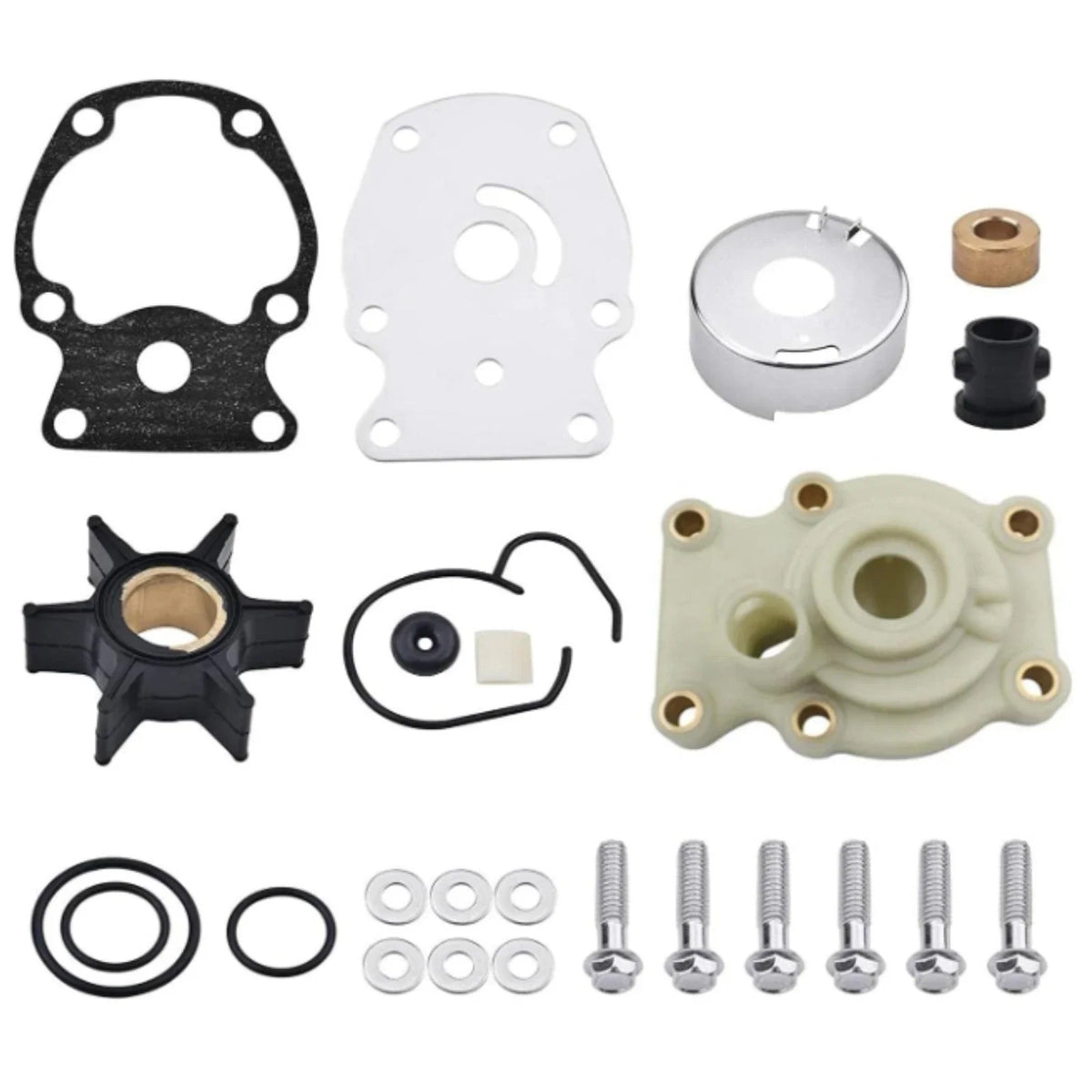 Water Pump Impeller Kit for Johnson Evinrude OMC BRP Outboard (5008191, 5008972, 395289)