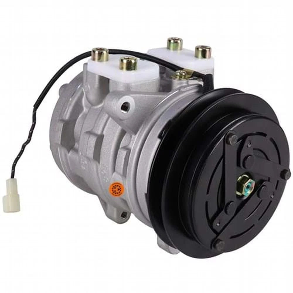 8821733N Nippondenso 10PO8E Compressor, with 1 Groove Clutch - Fits Kubota