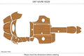 Swim Platform Cockpit Pads for Azure AZ228 (2007) - EVA Foam Teak Deck Mat