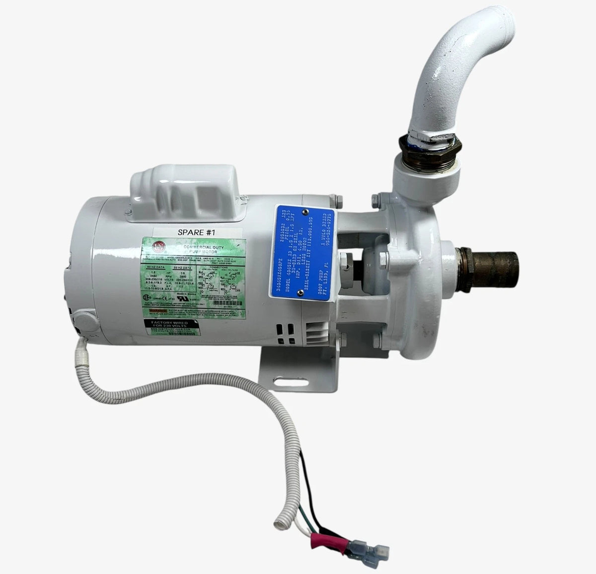 Scot Pump 48451X-AB, 1.5HP Marine Duty Centrifugal Pump 1/50/60Hz, 2850/3450 RPM