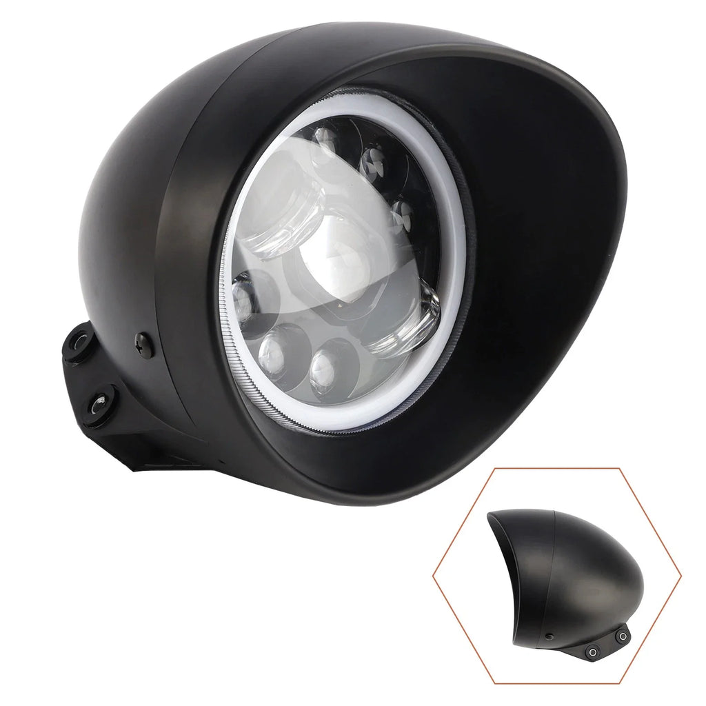 9-Bulb Beam Headlight Fog Lamp for Racer Bobber Chopper (Custom Fit)