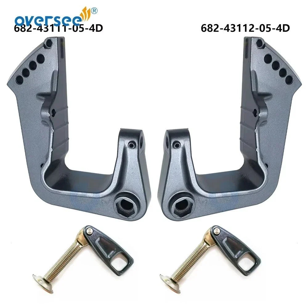 Clamp Bracket Set 682-43111-05-4D, 682-43112-05-4D for Yamaha 2T 9.9 15HP (1990–1999)