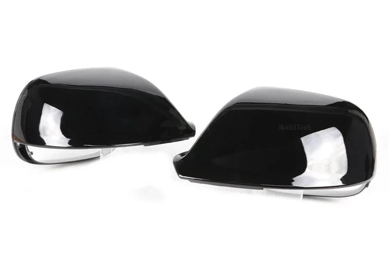 2X Gloss Black Side Mirror Cap Covers for Audi Q5 8R (2009–2017) with Lane Assist
