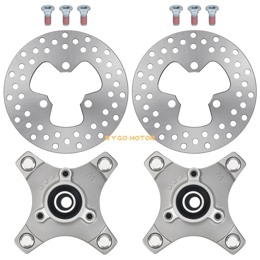 2X Front Wheel Hubs w/ Brake Disc Rotors for Honda TRX250X TRX400X (2009–2014)