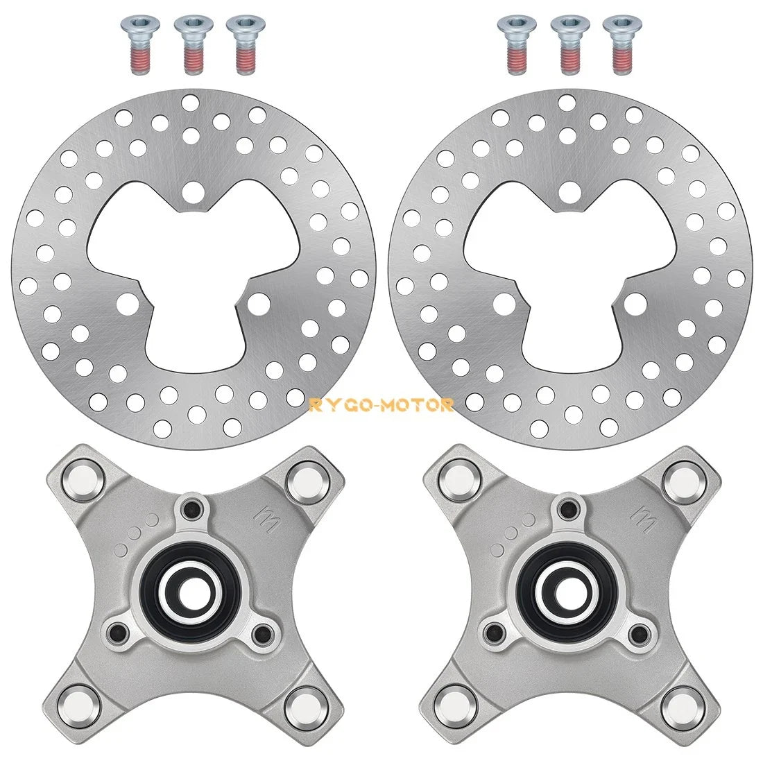 2X Front Wheel Hubs w/ Brake Disc Rotors for Honda TRX250X TRX400X (2009–2014)