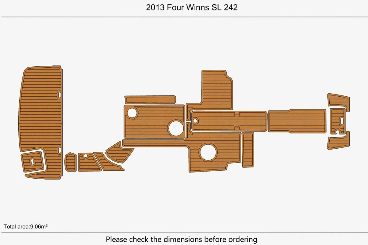 EVA Foam Teak Deck Flooring Mat for Four Winns SL 242 (2013)