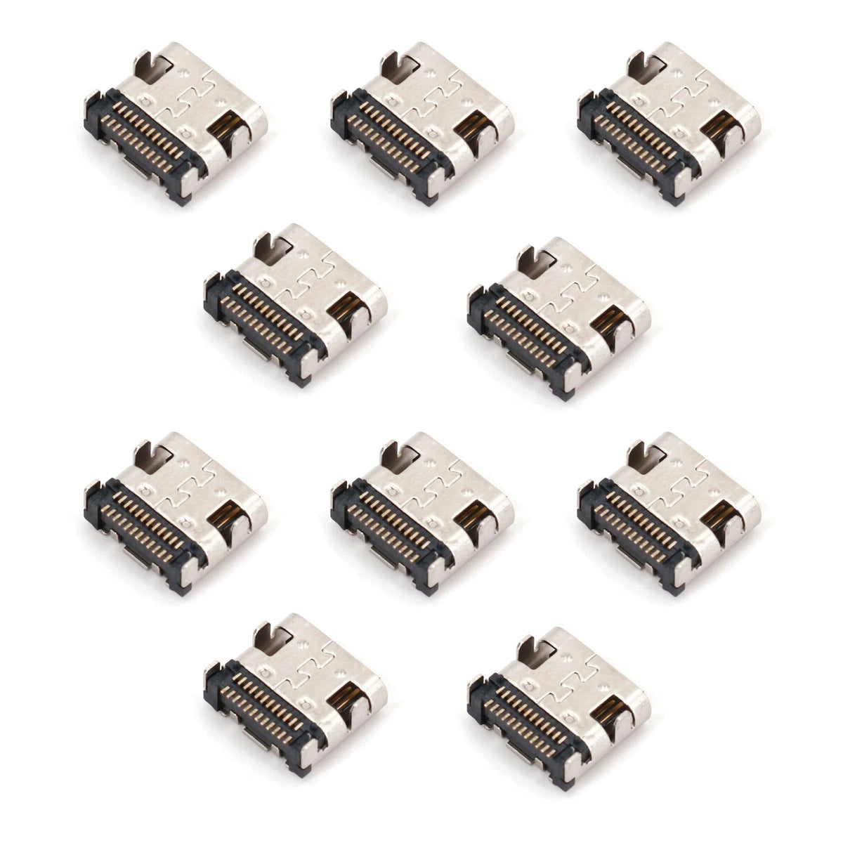 10Pcs USB 3.1 Type-C 24Pin SMT Female PCB Charging Socket Connector Plug DIY Y