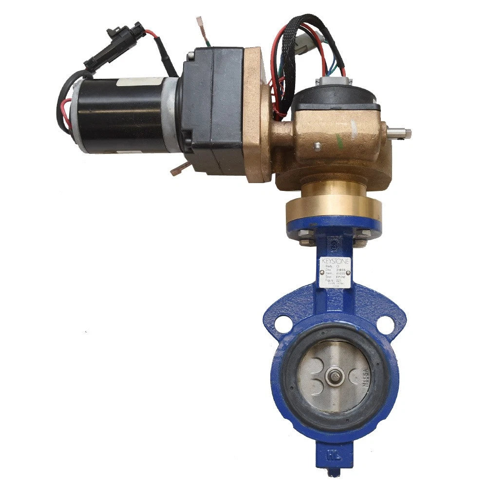 Elkhart Boat Electric Actuator - 12V 3A 95 RPM with 3 Inch Wafer Valve