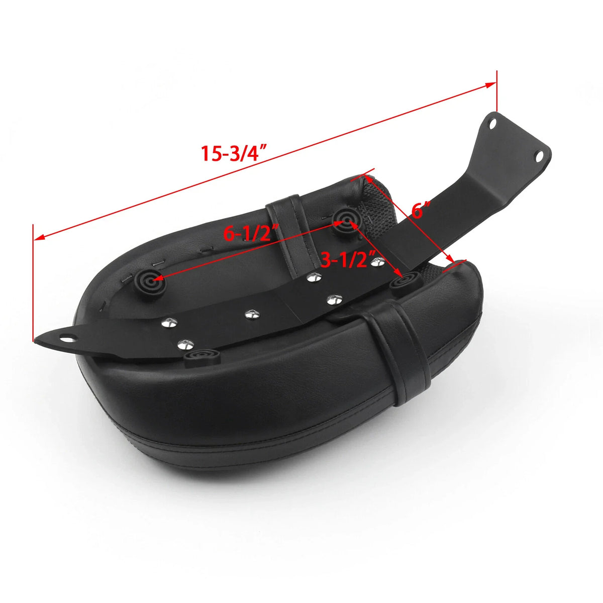 Rear Passenger Pillion Pad Seat for Victory Octane (2017) - Black Leather
