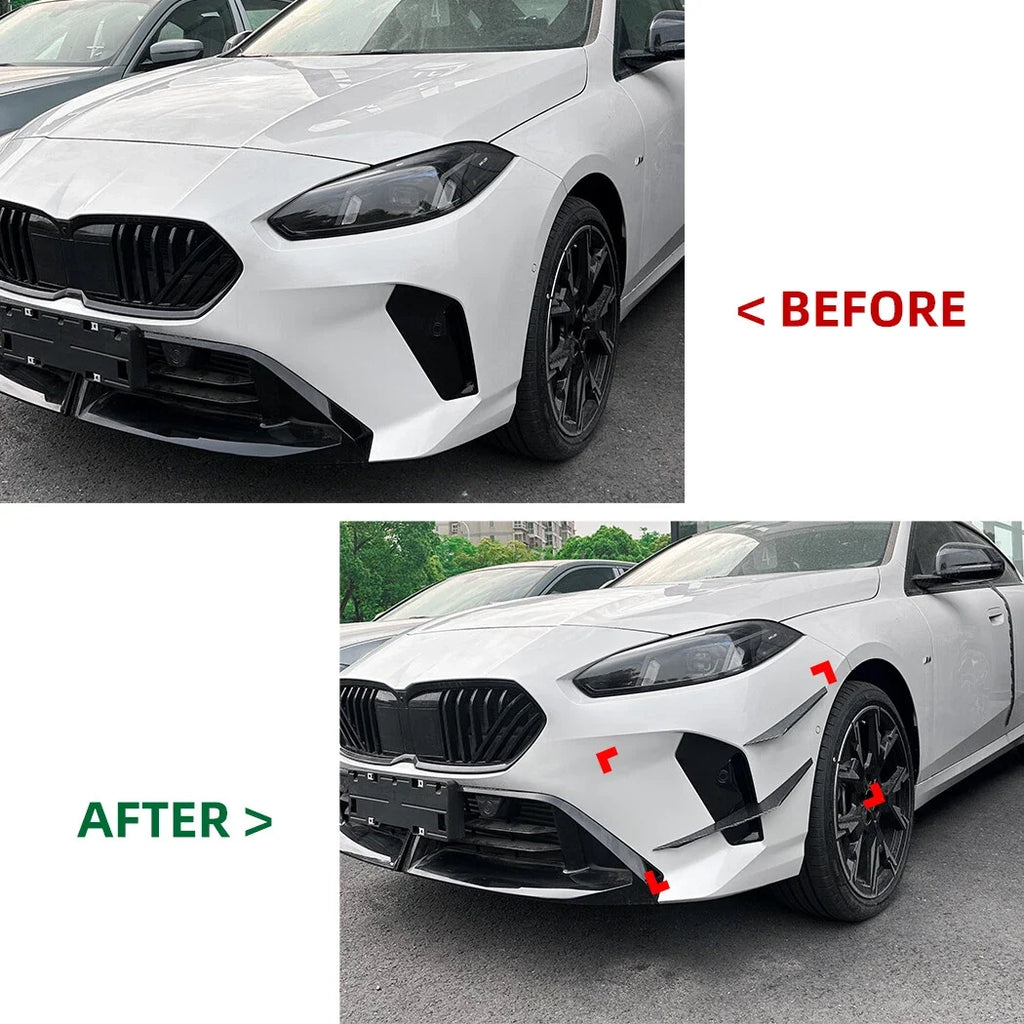 Set of 4 Front Bumper Trim Canards for BMW 1-Series 2-Series (F70 F74)