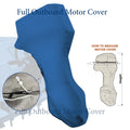 Boat Full Outboard Motor Engine Cover Fits Up to 175-225HP Blue 600D Heavy Duty