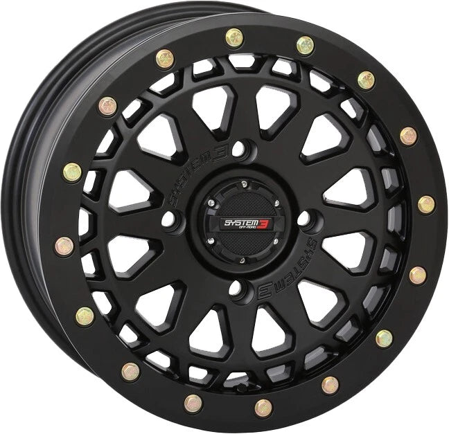 SYSTEM 3 SB6 Bl Wheel 15x7 +10mm Beadlock for ATV/UTV 4/137 Fitment