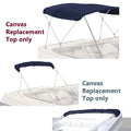 BIMINI TOP BOAT COVER CANVAS FABRIC NAVY with BOOT FITS 3 BOW 72"L 36"H 79"-84"W