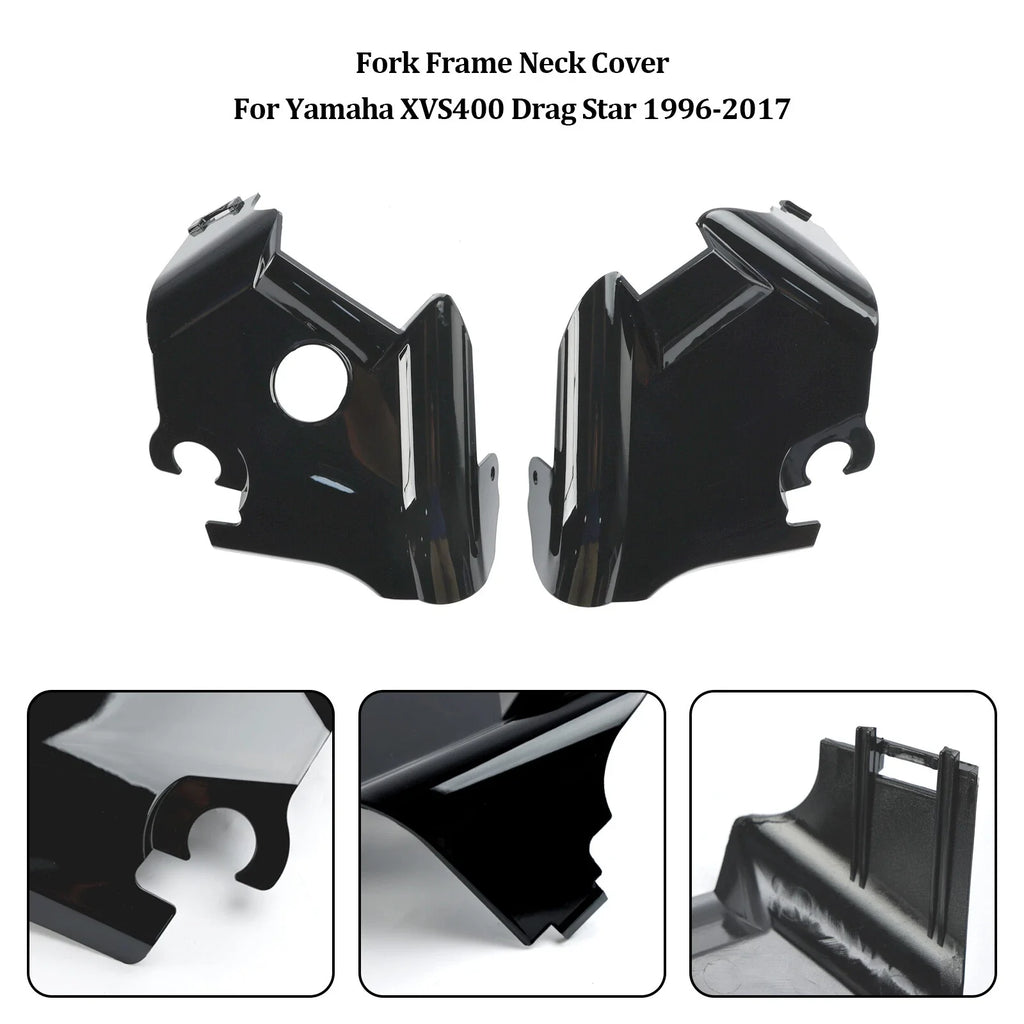 Fork Frame Neck Cover for Yamaha XVS400 XVS650 (1997–2003) Black