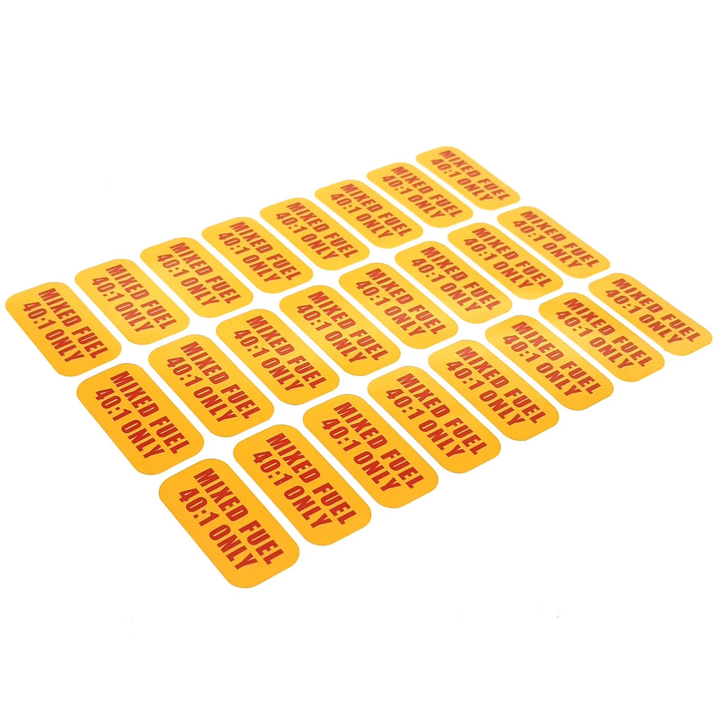 24x Fuel Ratio Stickers 40:1 for 2-Cycle Engine Gasoline