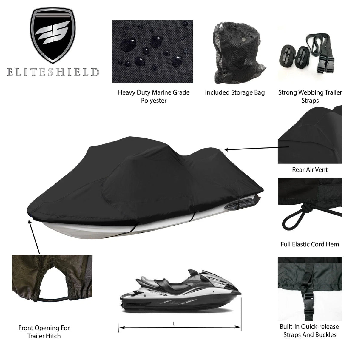 Waterproof Storage Cover for Sea Doo RXT 260 (2010–2019) UV-Block