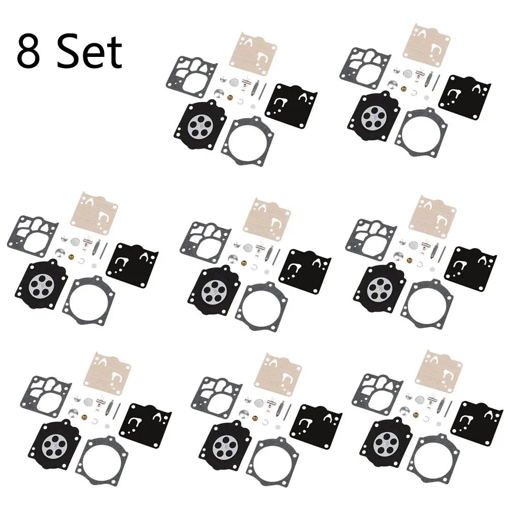 Set of 8 Carburetor Rebuild Kits for Husqvarna 3120XP 272 268 MS660 Walbro K12-WG