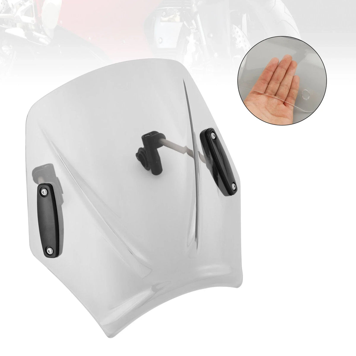 Windshield for Motorcycle with 22mm / 7/8" Handlebar (Universal)