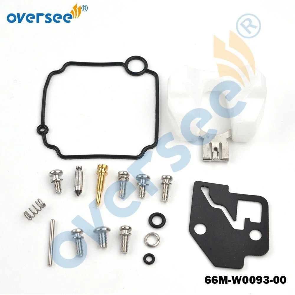 Carburetor Repair Kit 66M-W0093-00 for Yamaha Outboard 15HP 20HP (2T)