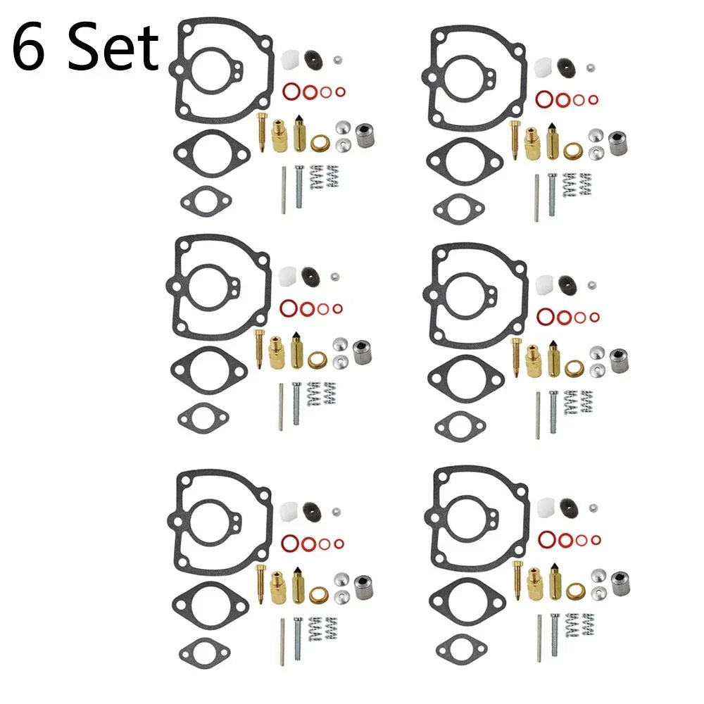 Set of 6 Carburetor Repair Kits for IH Farmall Super H M W4 O4 W6 O6 Tractor
